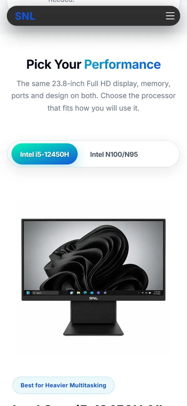 The all-in-one PC processor picker on a phone