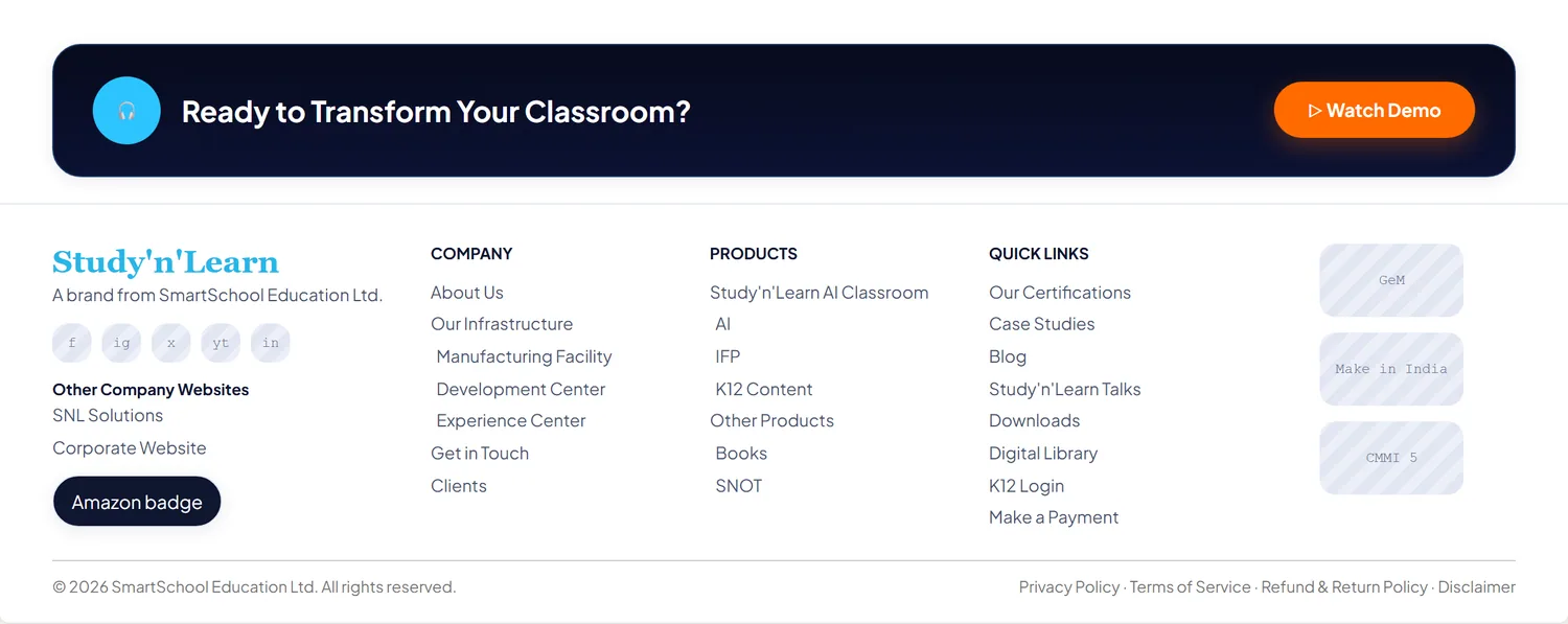 Blogs page wireframe, Level 2, desktop, part 3 of 3: Call to action and footer