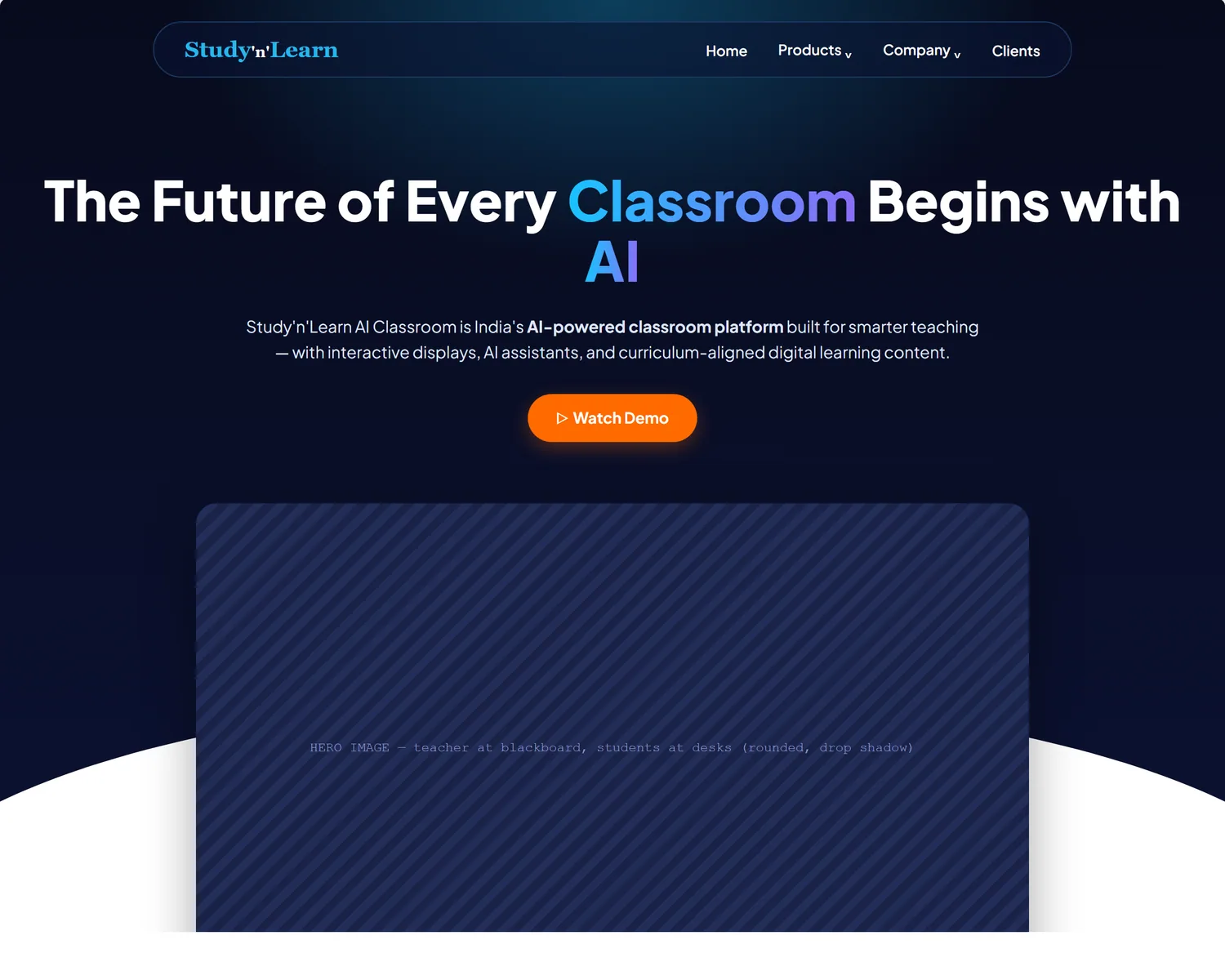 Home page wireframe, Level 2, desktop, part 1 of 11: Header, headline and hero image