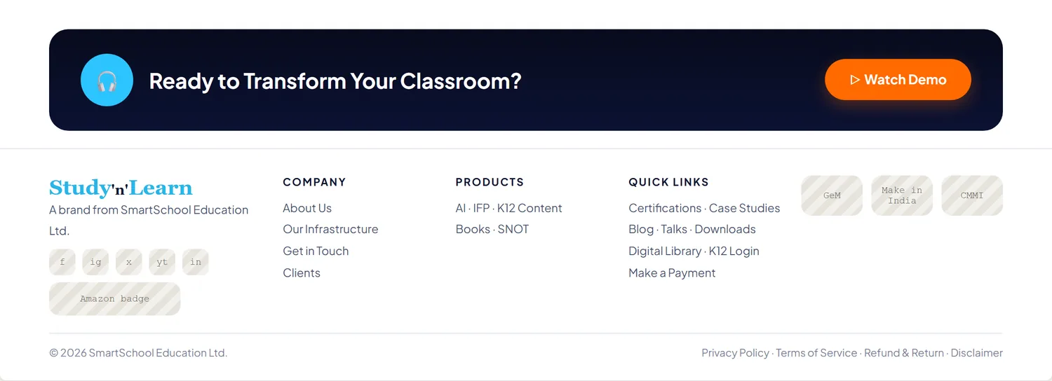 Home page wireframe, Level 2, desktop, part 11 of 11: Call to action and footer